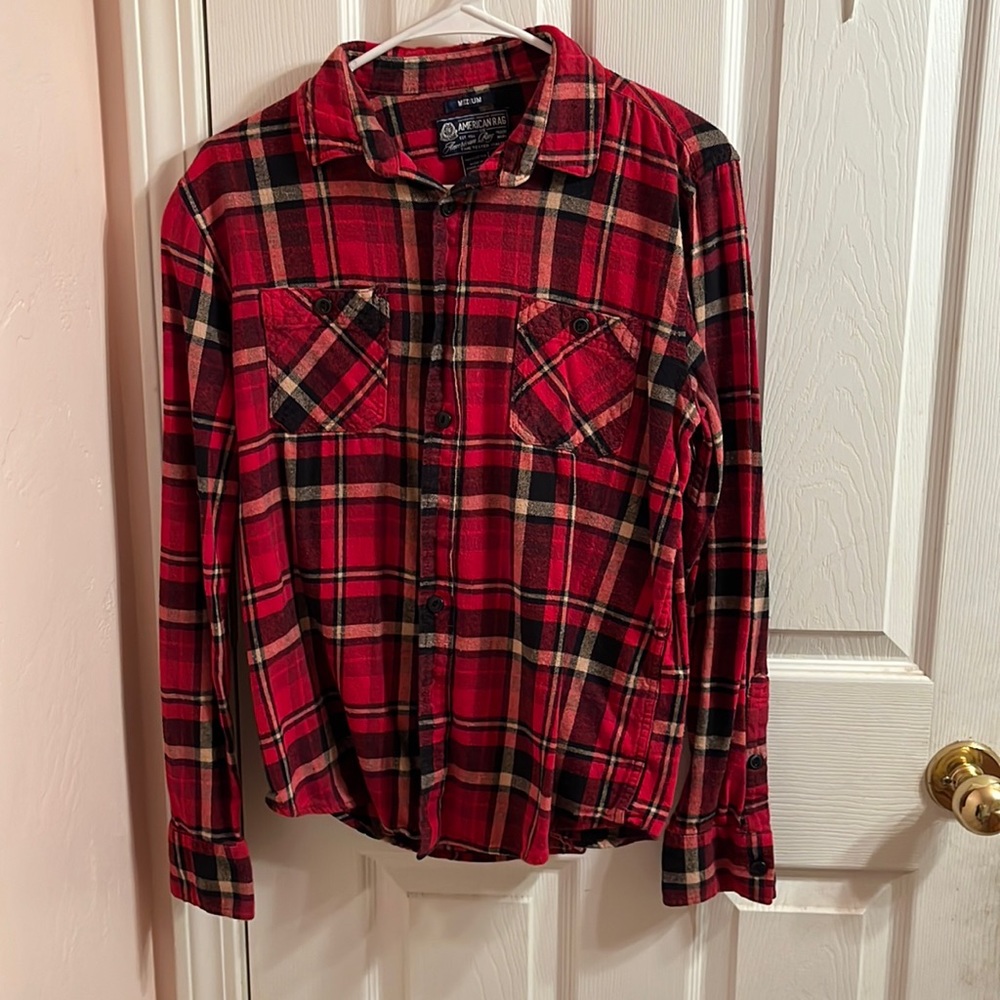 American Rag, size M, red flannel